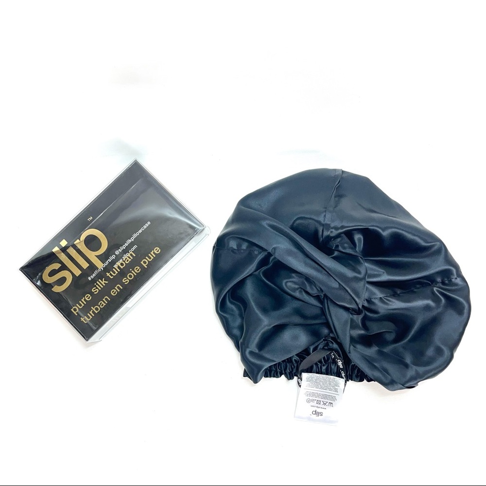 Slip Pure Silk Turban Black